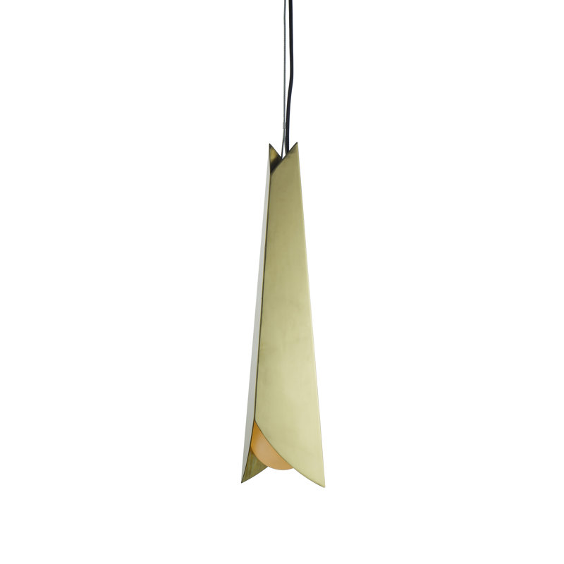 Oakland 1 - Light Single Pendant, 27.5" H x 8.5" W x 9.5" D, Polished Brass