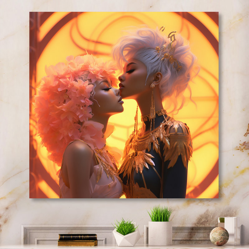 Funky Love Celebration sur impression sur toile, Toile tendue, H 16 po x l 16 po x P 1 po