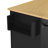 Farmhouse Kitchen Island With Drop Leaf And 2 Seatings, Kitchen Table Set With Storage Cabinet, Drawers, Door Shelves And Power Outlet, Black-711827930