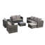 6 Piece Patio Furniture Set,Outdoor Wicker Rattan Sofa Conversation Set All Weather Patio Sectional Sofa Set