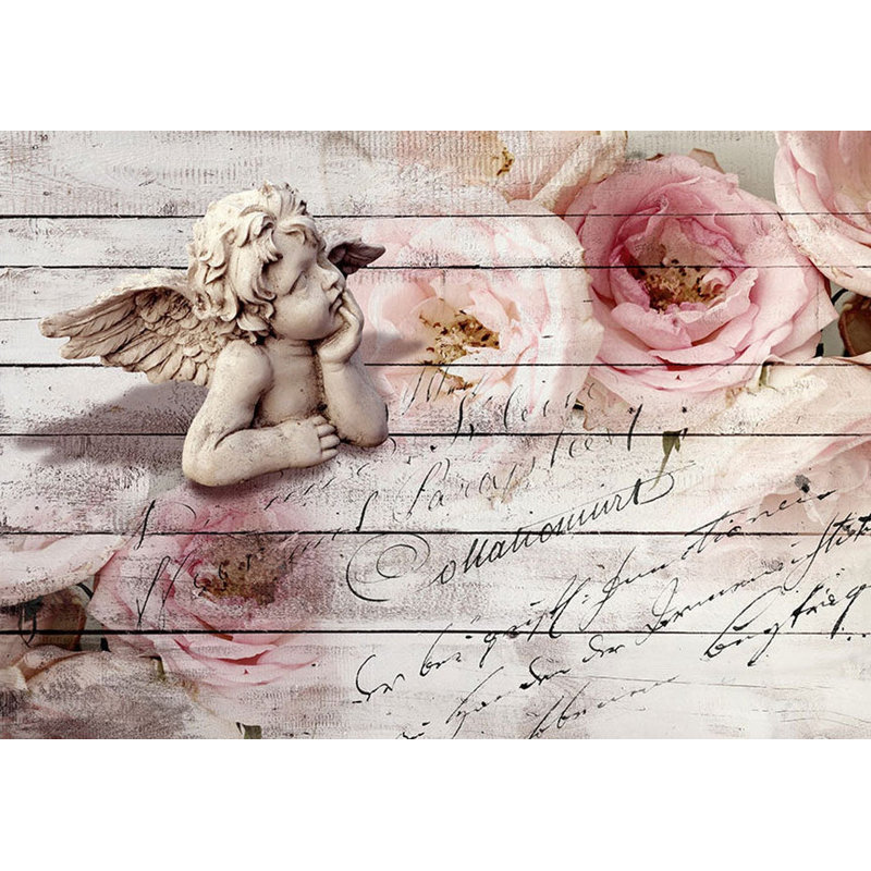 Peel & Stick Floral Wall Mural - Angel And Calm, 110" L x 154" W