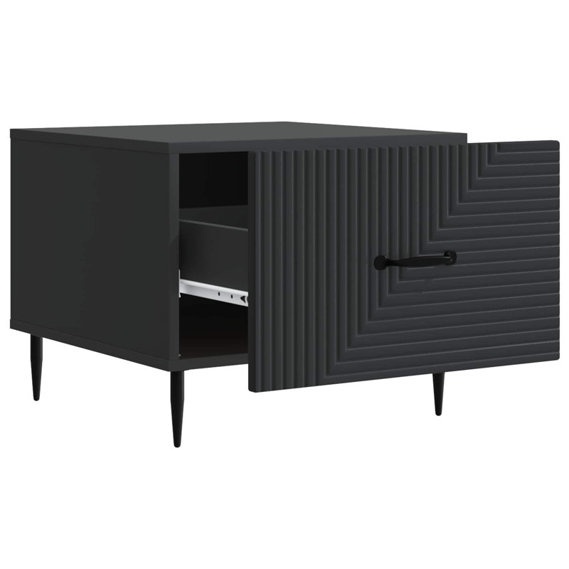 Coffee Table with Storage, 40cm H x 50cm L x 49cm W, Black