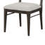 Ensemble de 2 chaises de salle à manger Oline Side, bois brun noyer foncé, tissu gris clair