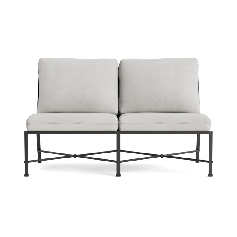 Venetian Outdoor 2 - Seat Loveseat, Fusion Dove, Textured Pewter
