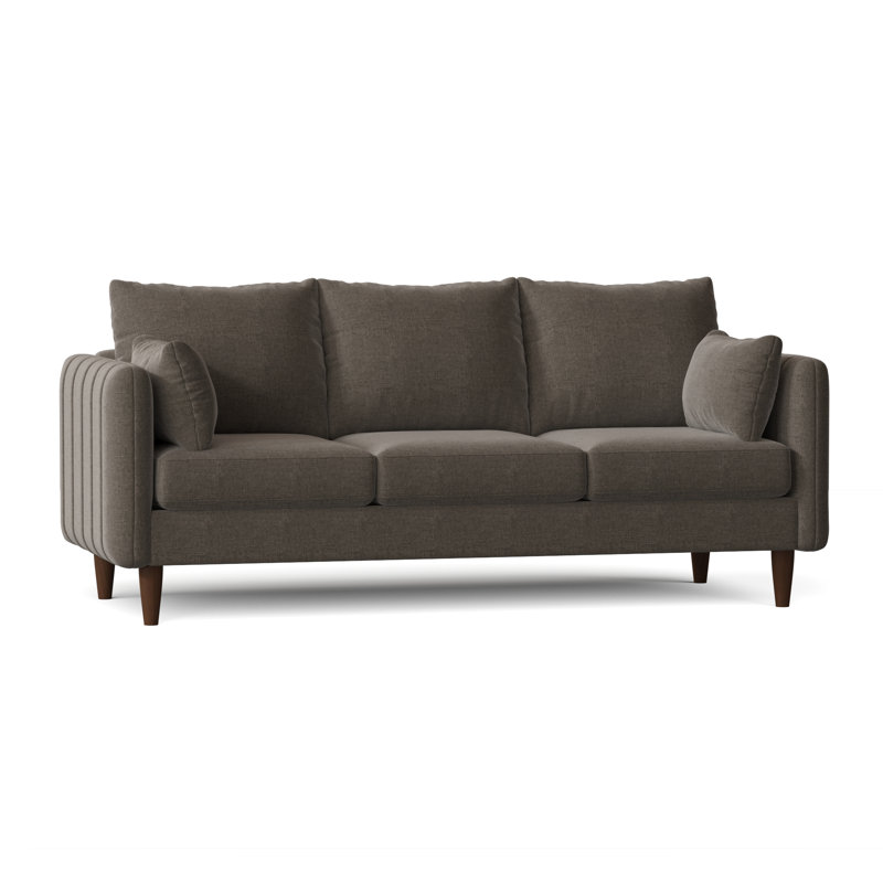 Kaveen Upholstered 83'' Sofa, Walnut, Jango Mushroom