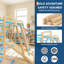 Ensemble de jeu d'escalade en bois 7 en 1 pour tout-petits et enfants - Grimpeur multifonctionnel, rampe à double face, glissade, balançoire, intégration sensorielle, assemblage facile, bleu-126076705