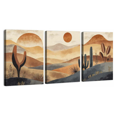 3 Piece Wrapped Canvas Wall Art