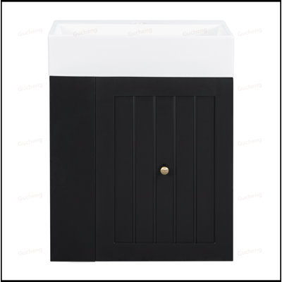20"Small MDF Bathroom Vanity With Ceramic Sink