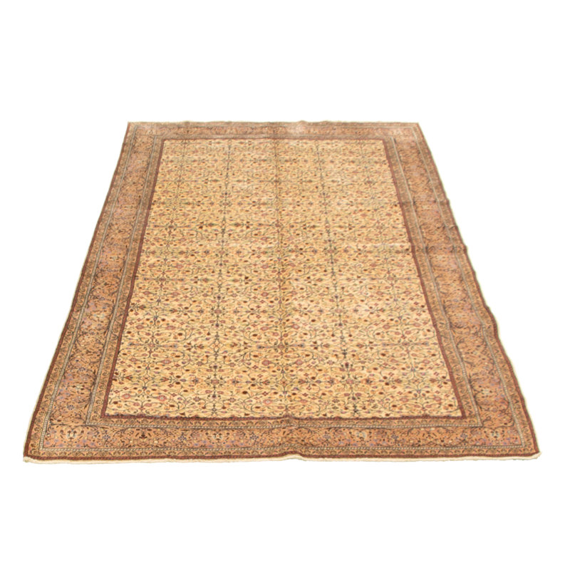 Tapis unique en laine noué à la main style années 1990 de 6 pi 7 po x 9 pi 9 po Forrestine
