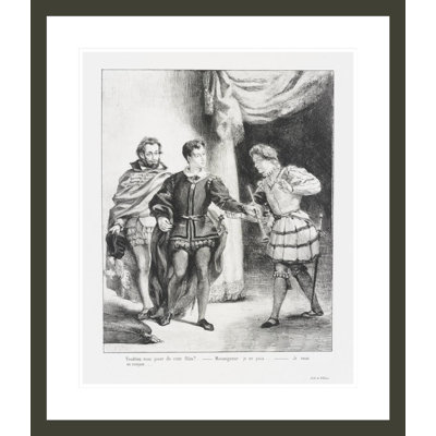 Hamlet et Guildenstern (Act III. Sc. II) (Hamlet et Guildenstern) de Shakespeare's Hamlet par Eugène Delacroix