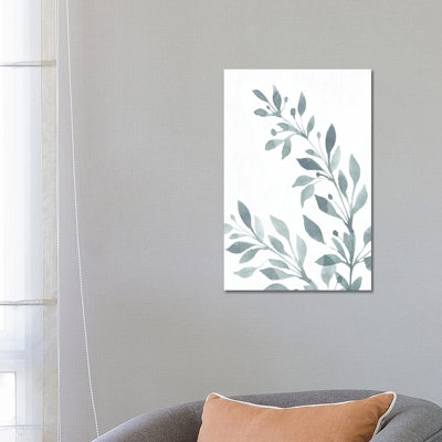 Blue Botanical Wash I 1 Piece Wrapped Canvas Painting