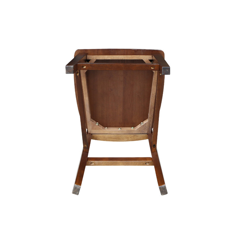 Guzik Solid Wood Counter Stool, Counter Stool (24" Seat Height), Espresso