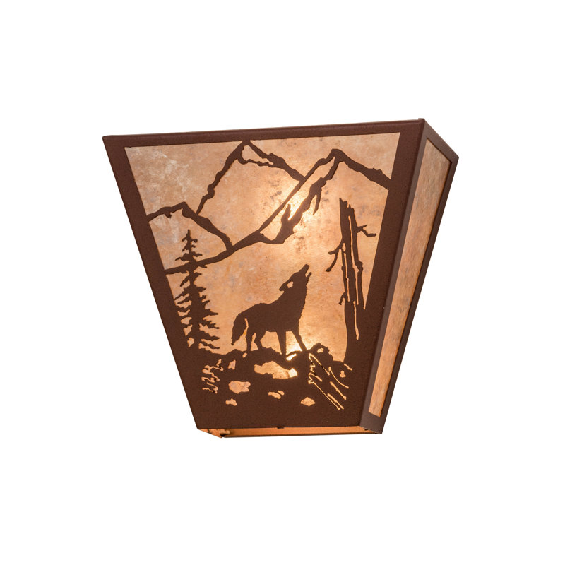 Rustic Lodge 2 - Light Flush Mounted Sconce, Rust