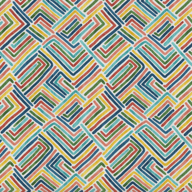 Multicolor Geometric Square Outdoor Throw Pillows, 18.5"