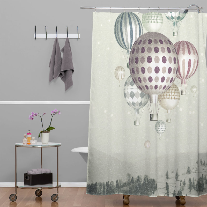 Rideau de douche simple Lucette Dreamflight