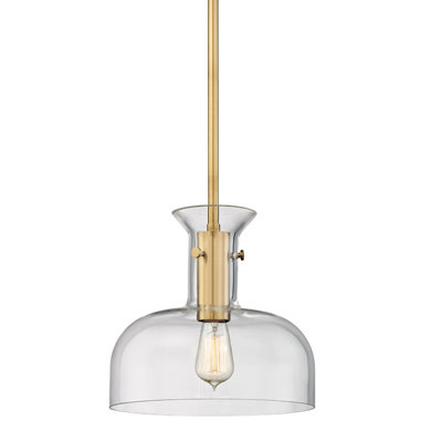 Luminaire suspendu en forme de dôme à 1 lumière Mayer