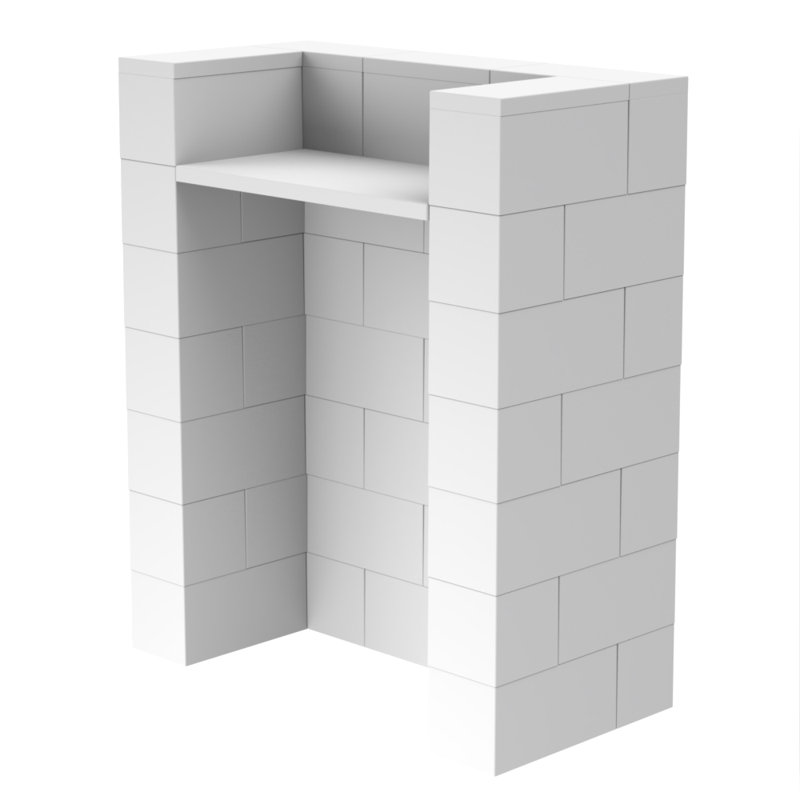 Podium en plastique 43 po, Blanc