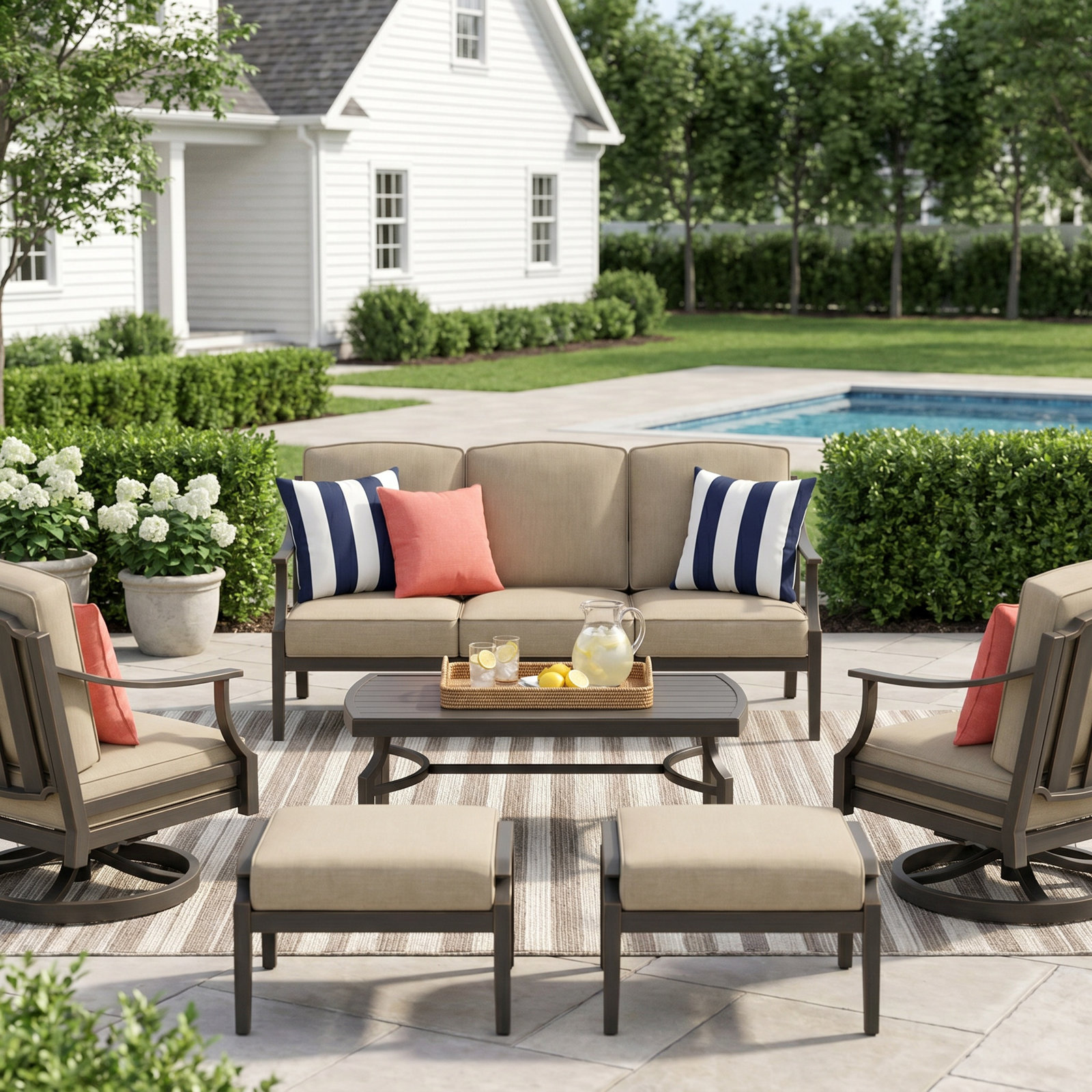 Tamarin 5-Person Sunbrella® Patio Seating Group