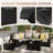 7-pieces Patio Furniture Set With 44" Propane Gas Fire Pit Table-106877620