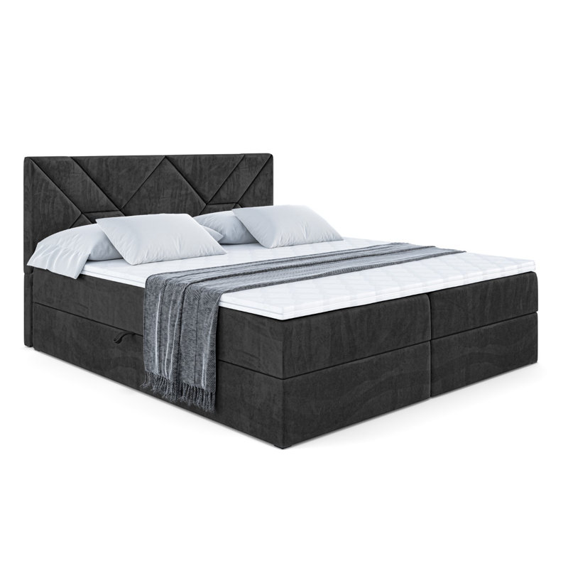 Bed, 140 x 200cm, Black