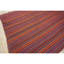 Tapis Kilim décoratif turc vintage à rayures géométriques multicolores des années 1950, 122 x 122 cm