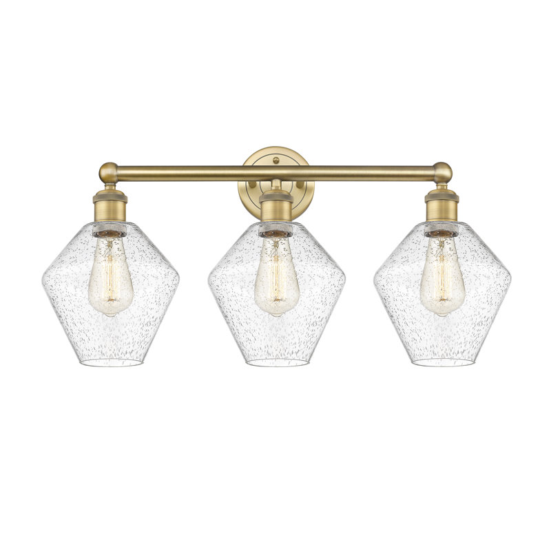 Éclairage pour meuble-lavabo à intensité variable 3 lumières Amylea, Laiton brossé