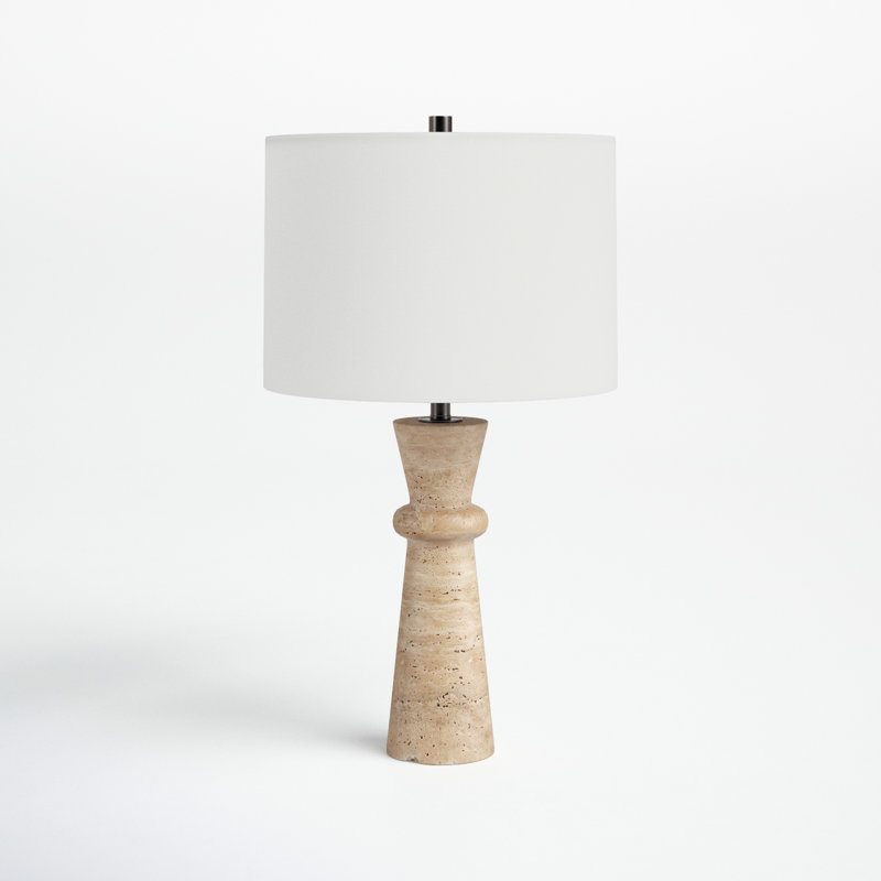 Holtby Stone Table Lamp, Ivory