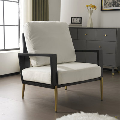 Reynold Low Back Upholstered Accent Armchair