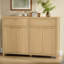Armoire de rangement cannelée avec tiroirs et tablettes - Buffet de style campagnard pour le salon, le vestibule-126060903