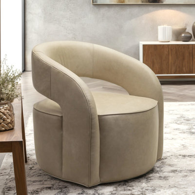 Shilah Upholstered Swivel Armchair