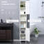 Armoire de rangement pour salle de bain avec miroir, armoire autoportante en bois avec tablettes réglables