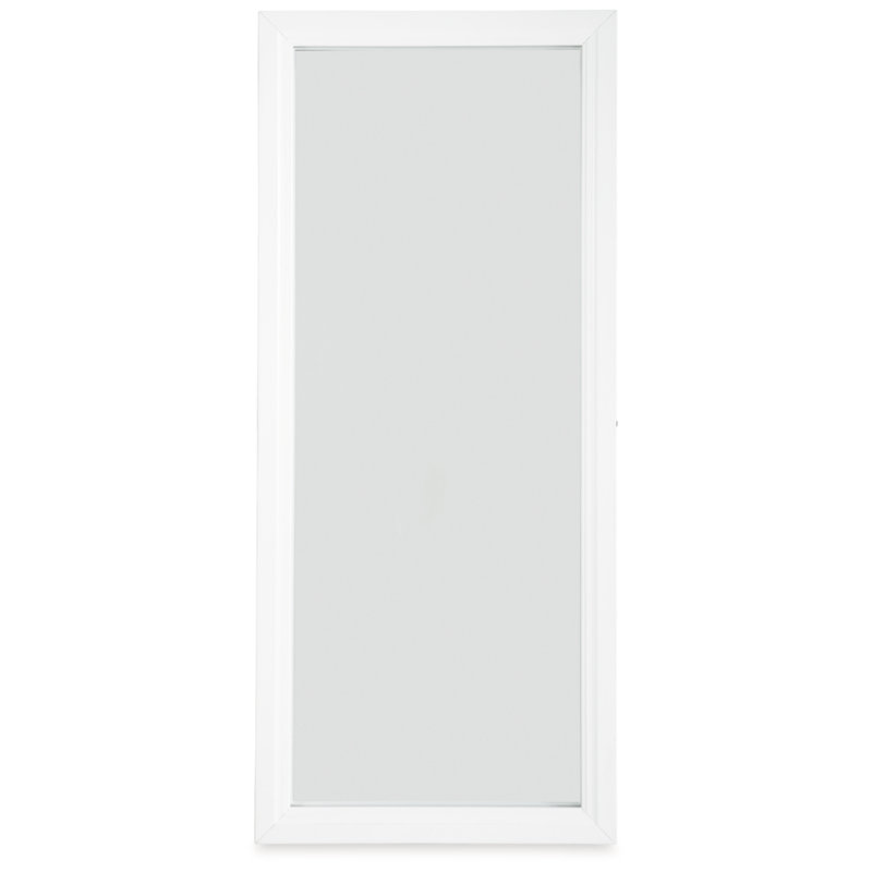 Hilbert Floor Standing Mirror/Storage, White