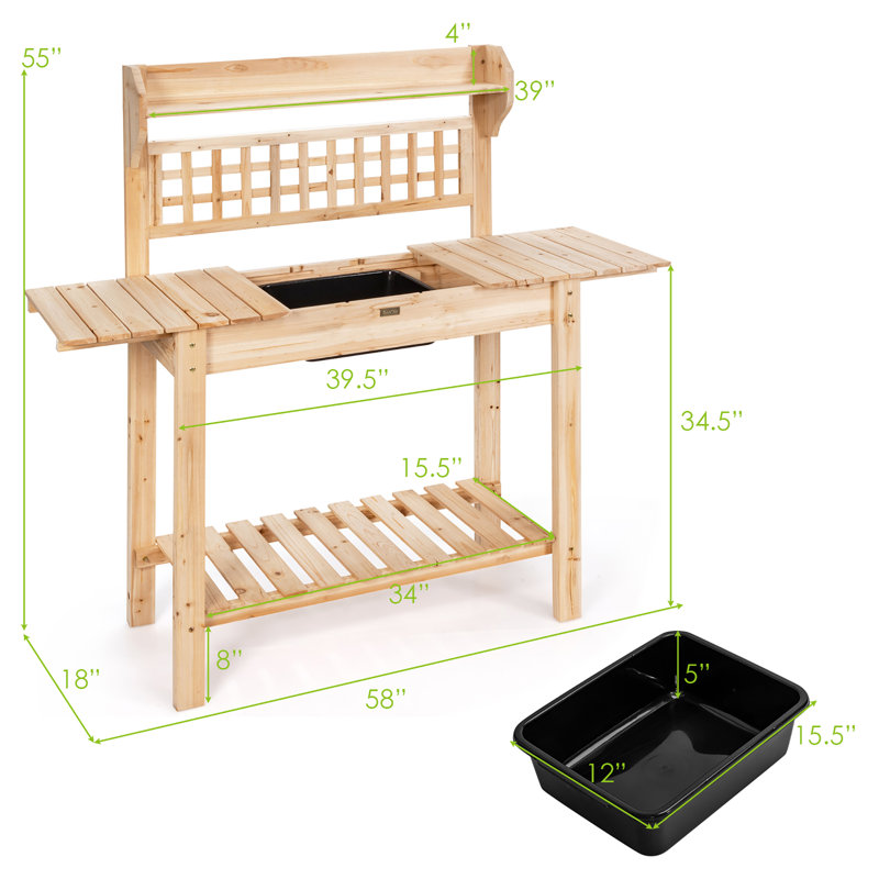 Chrystyna Fir Potting Bench