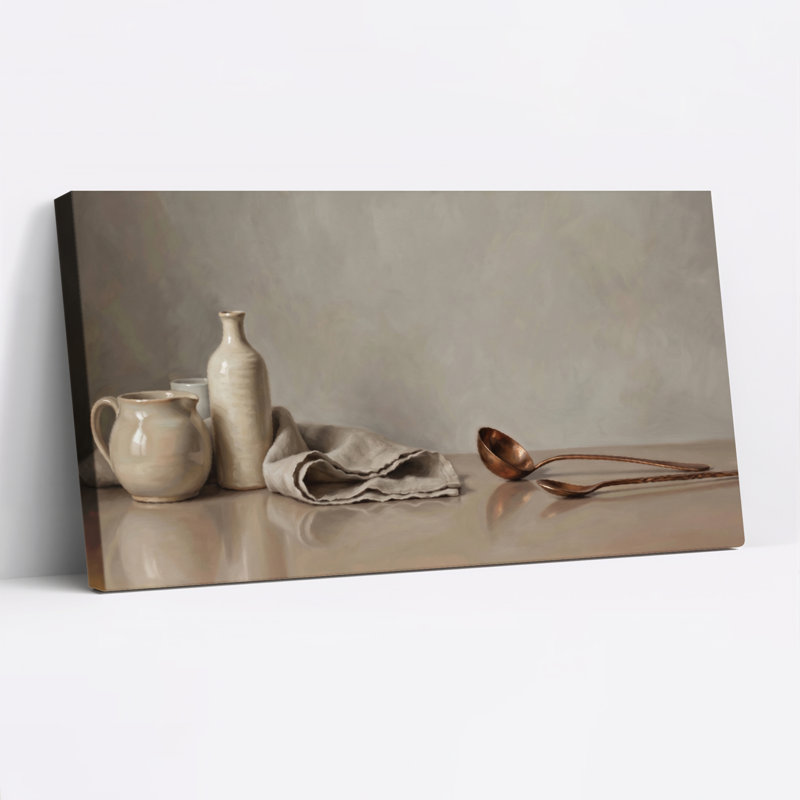 Nature morte sur toile, ensemble de 1, 40“W x 20”H, Wrapped Canvas