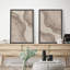 2 pièces, impression de bois de chêne beige, forêt, anneau, neutre, art minimaliste, décor de ferme moderne sur toile-92285290-92285289