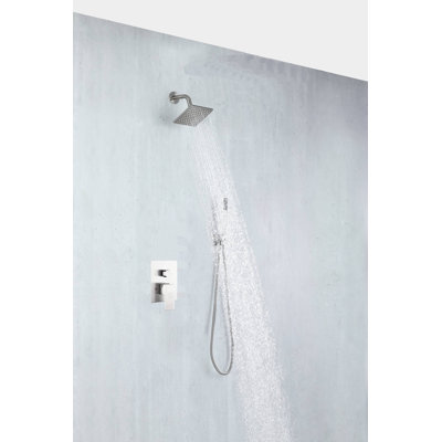 Pomme de douche réglable avec valve brute