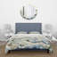 Ensemble de housse de couette moderne en polyester microfibre Minimalistic Gouache Landscape I-66399762