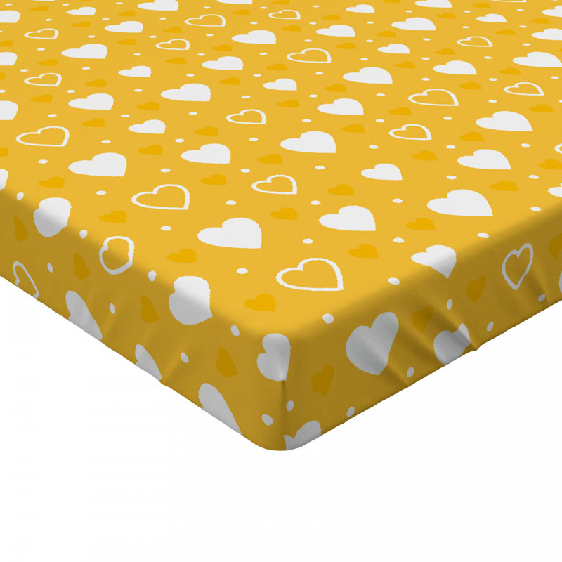 Microfiber Fitted Sheet, Full/Double Fitted Sheet, Orange Polka Dots 3