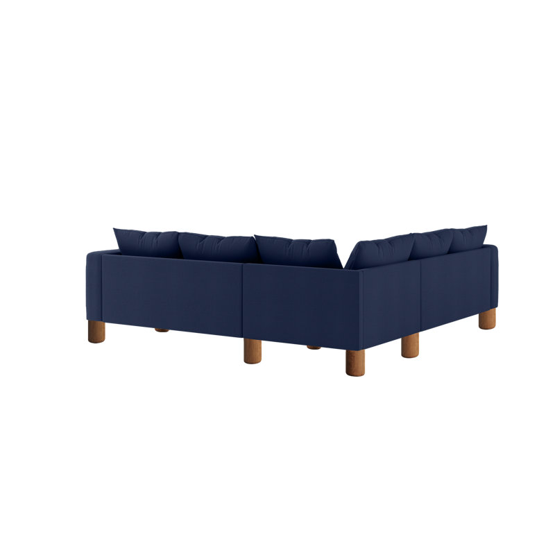 Essential 5-Seat Corner Sectional, Midnight Upcycled Poly, Cylinder