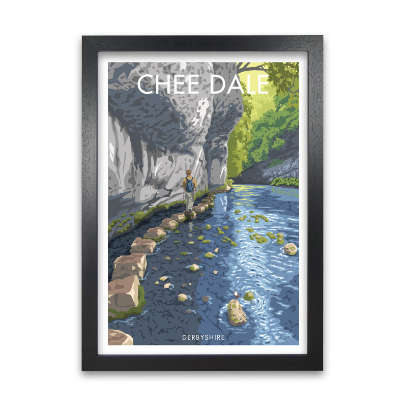 Derbyshire Chee Dale by Stephen Millership - Print, 84.1 cm H x 59.4 cm W x 5 cm D, Black