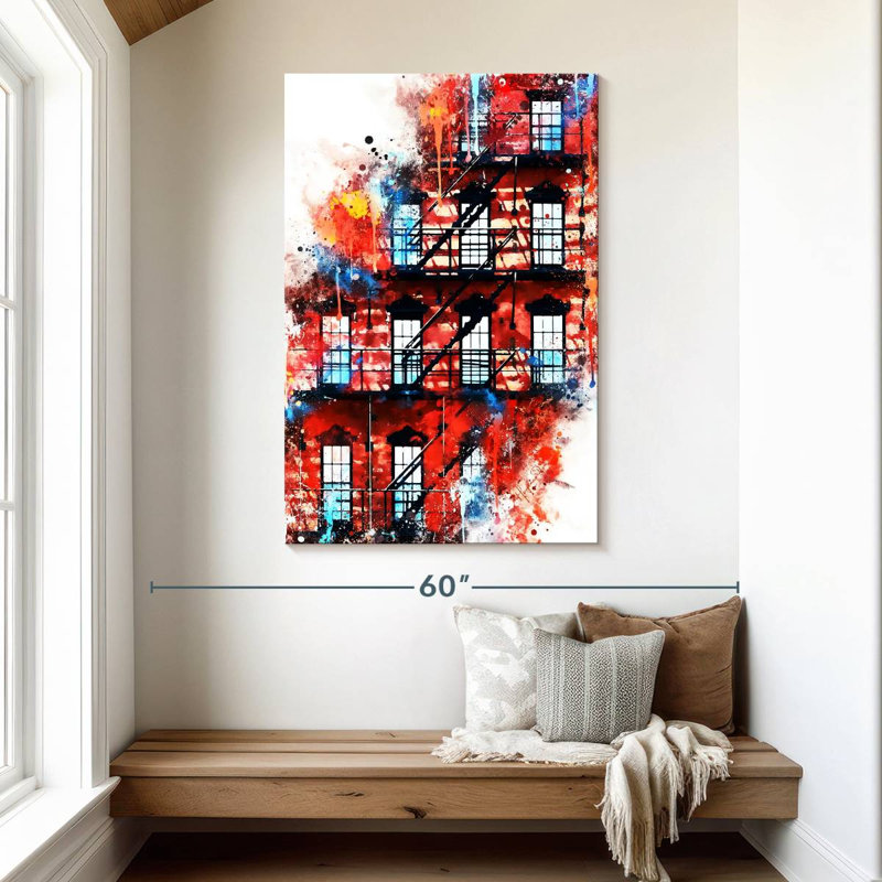 Façade aquarelle Lilie, H 48 po x l 32 po