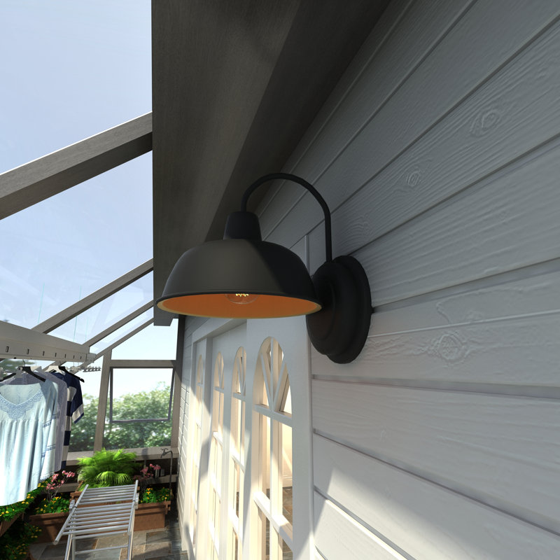Outdoor Barn Light, Black, 27.9cm H x 21.2cm W x 27.1cm D