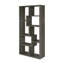 Rectangular 10-Shelf Bookcase In Weathered Grey-1758657130