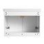 Ensemble de meuble-lavabo mural simple 27 po avec plateau en céramique Neelish-1006527333