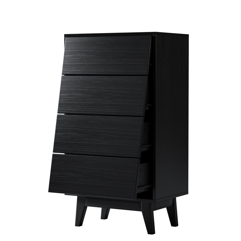 Commode à 4 tiroirs en noir