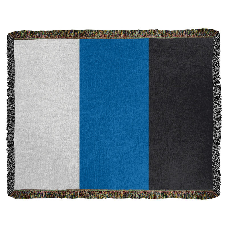 Couverture en coton basket Golden State, l 52 po x L 37 po, Blanc doré / bleu royal / ardoise