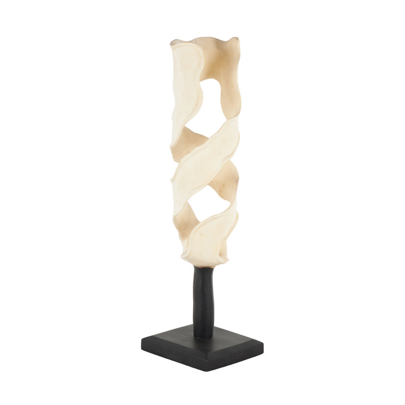 Sculpture en bois de teck Cole and Grey