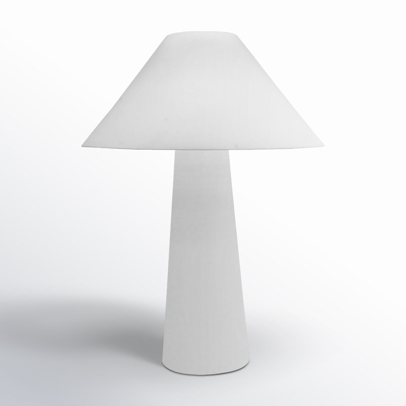 Lampe de table en céramique Caroldine, Bisque