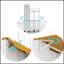 Îlot de cuisine polyvalent avec bar à déjeuner pliable, grand espace de rangement et comptoir durable pour les petites cuisines