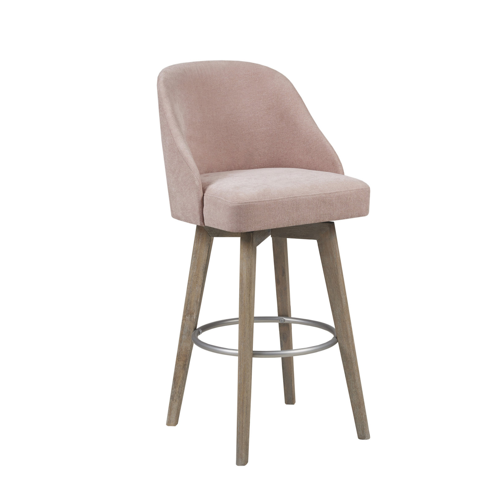 Pearce Swivel Stool, Bar Stool (30” Seat Height), Pink, 1